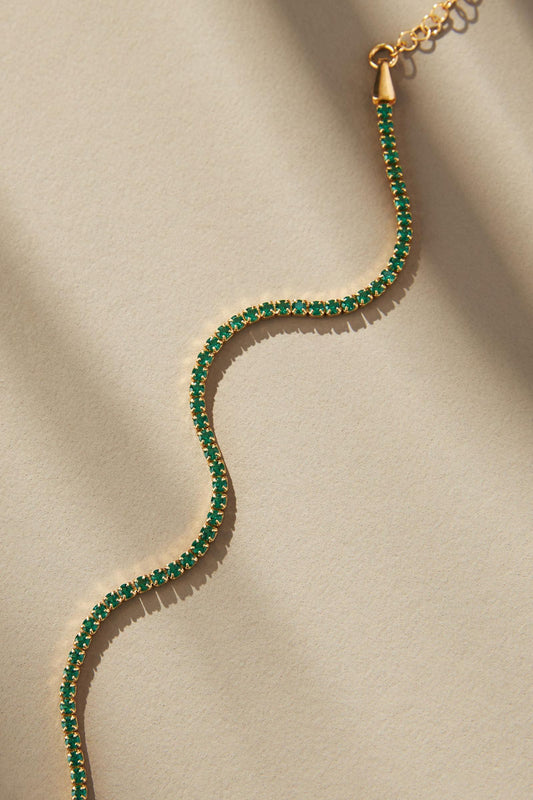 Soho Green Tennis Necklace