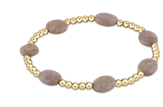 admire gold 3mm bead bracelet - riverstone