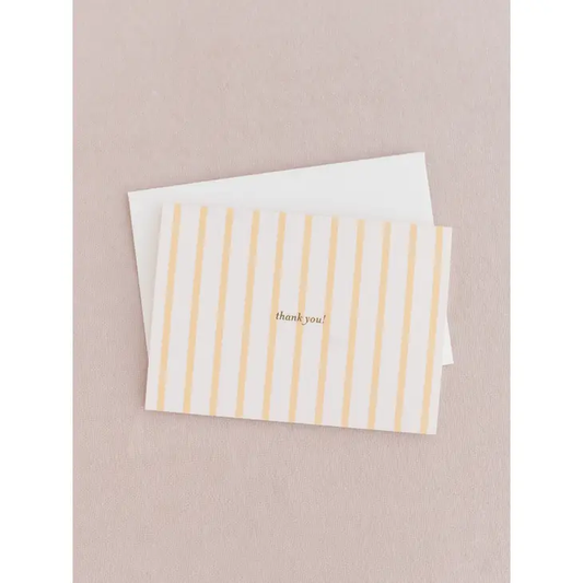 French Stripe Thank You Card