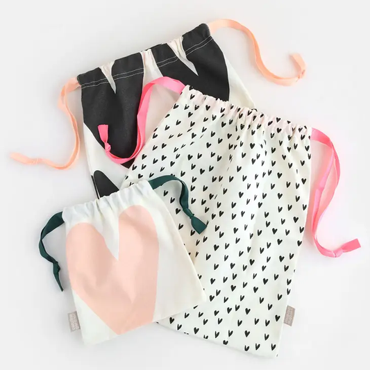 Pink Heart Set - Travel Bags