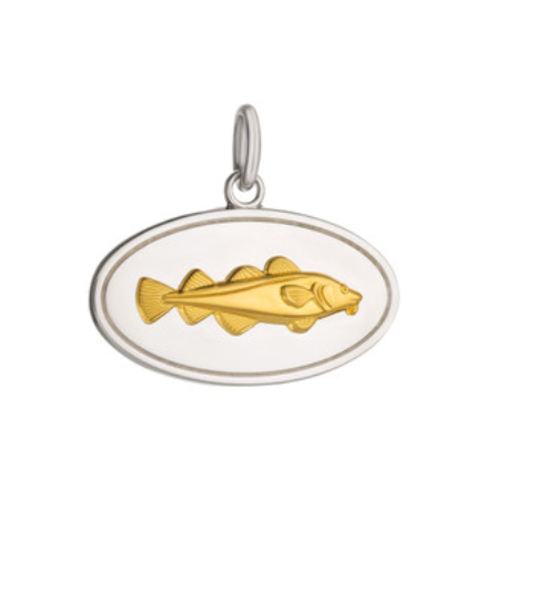 Golden Cod Pendant - Sterling Silver & Gold Vermeil