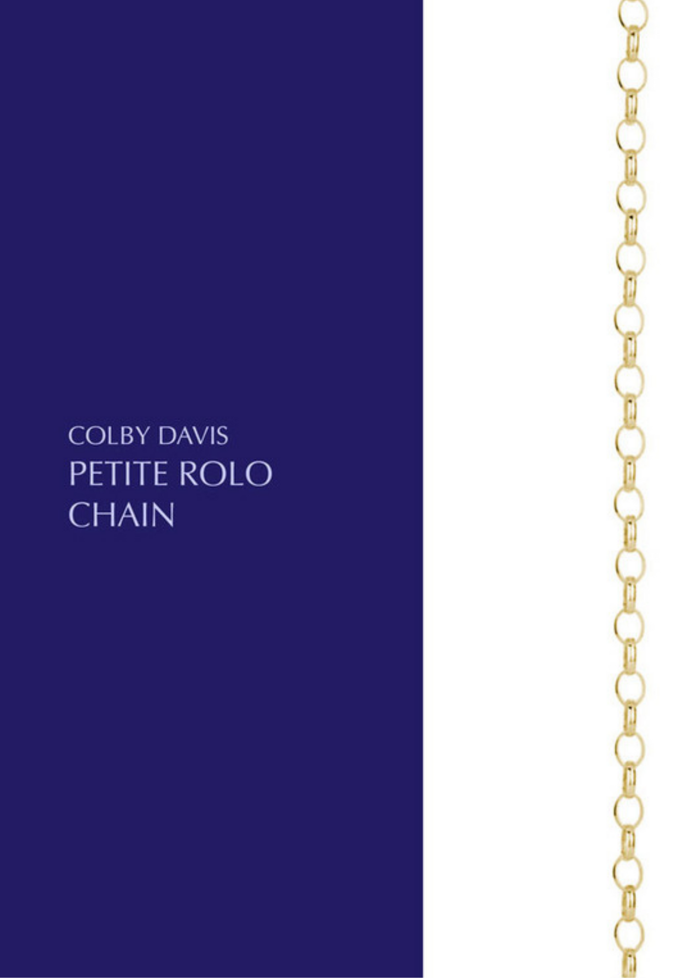Colby Davis Chain: Gold Vermeil Petite Rolo